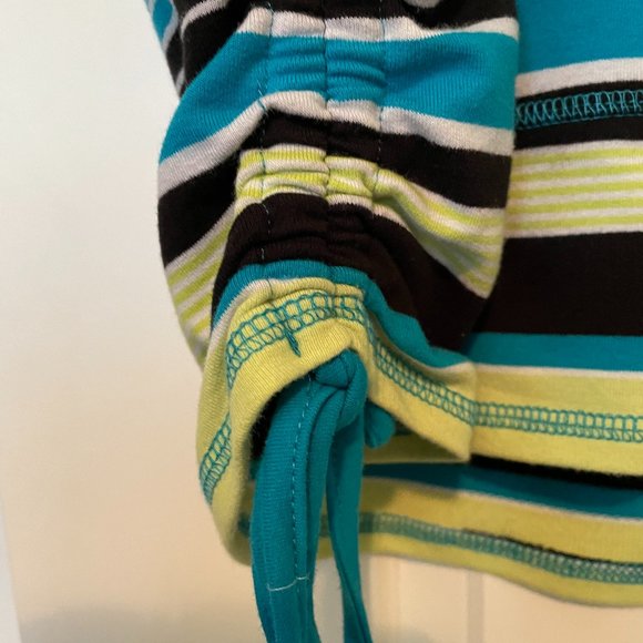 Striped Women's Top with front Pocket - Picture 2 of 3